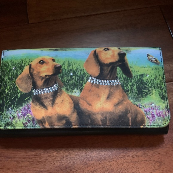Handbags - Dachshund Y2K wallet with Rhinestone on Collars